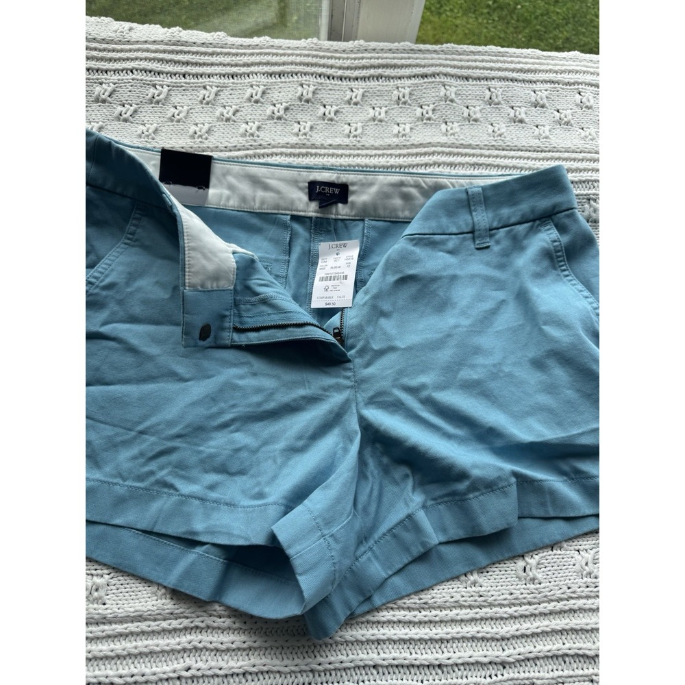 011 J.CREW Women's Brand New With Tags Beautiful Blue J.Crew Shorts Size 12